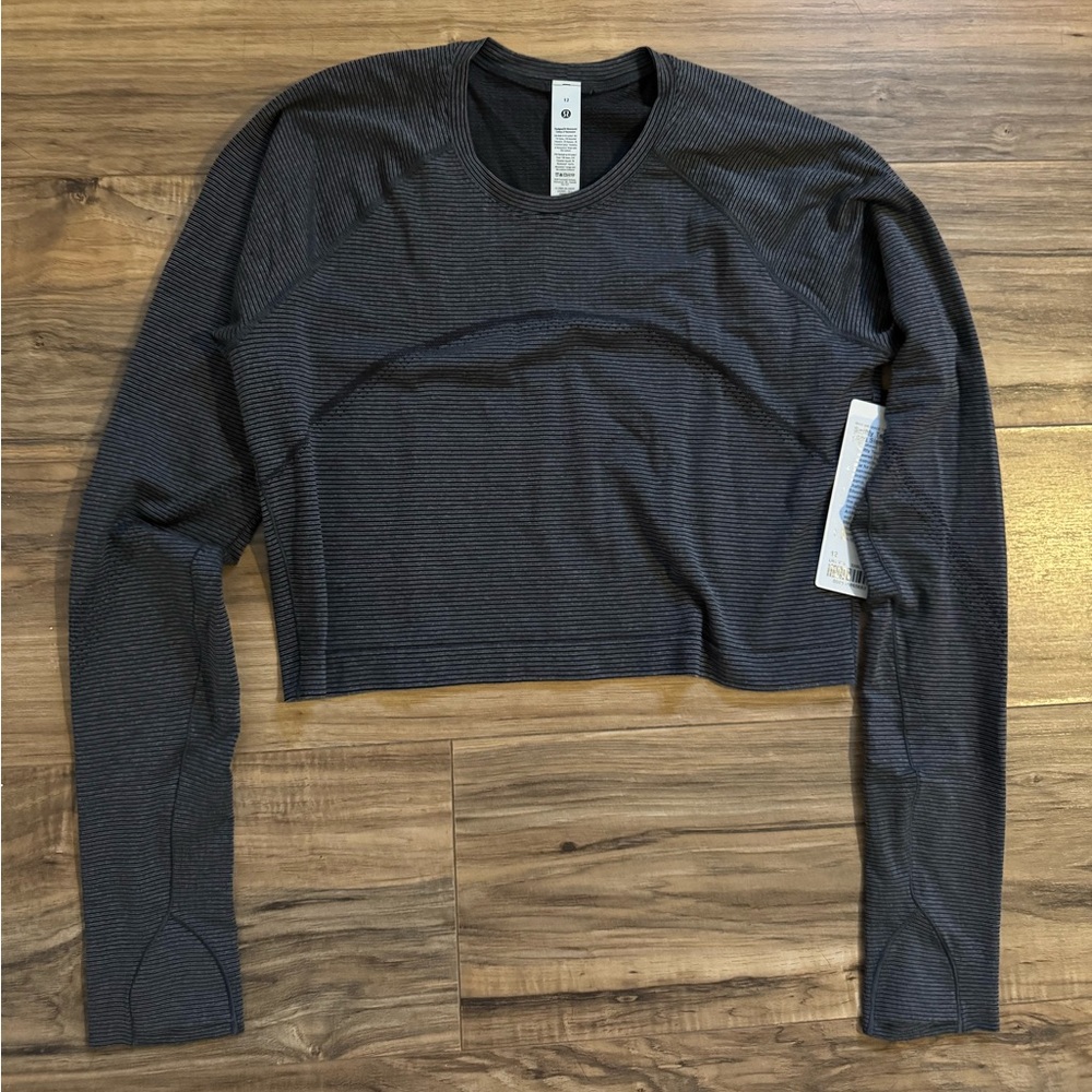 NWT Lululemon Swiftly Tech Cropped Long Sleeve 2.0 Size 12